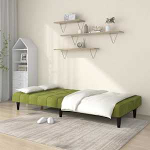 vidaXL Dvivietė sofa-lova, &scaron;viesiai žalios spalvos, aksomas