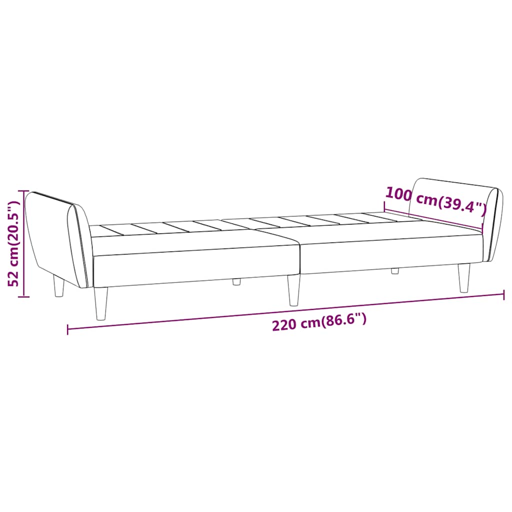 kétszemélyes krémszínű szövet kanapéágy