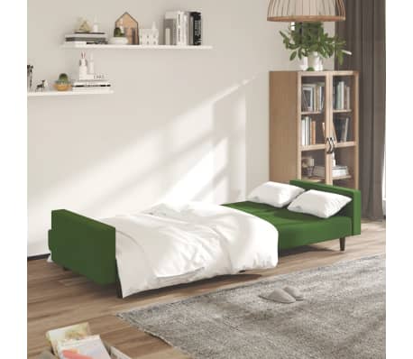 vidaXL Sofá cama de 2 plazas terciopelo verde oscuro