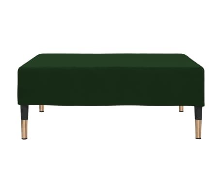vidaXL sötétzöld bársony lábzsámoly 78 x 56 x 32 cm