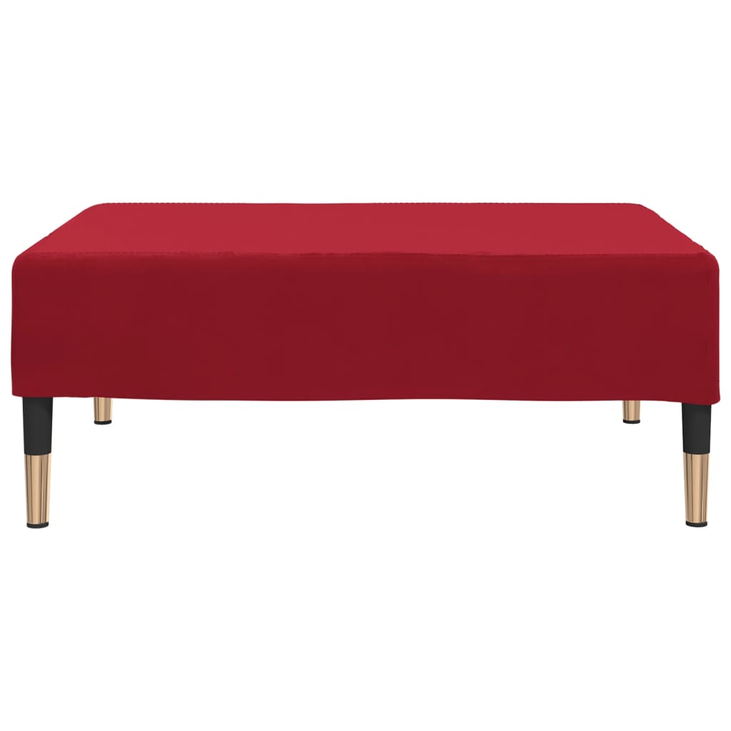 

vidaXL Voetenbank 78x56x32 cm fluweel wijnrood