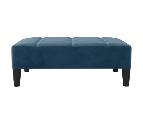 vidaXL Repose-pied Bleu 78x56x32 cm Velours