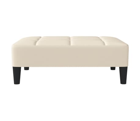 vidaXL Apoio de pés 78x56x32 cm veludo cor creme