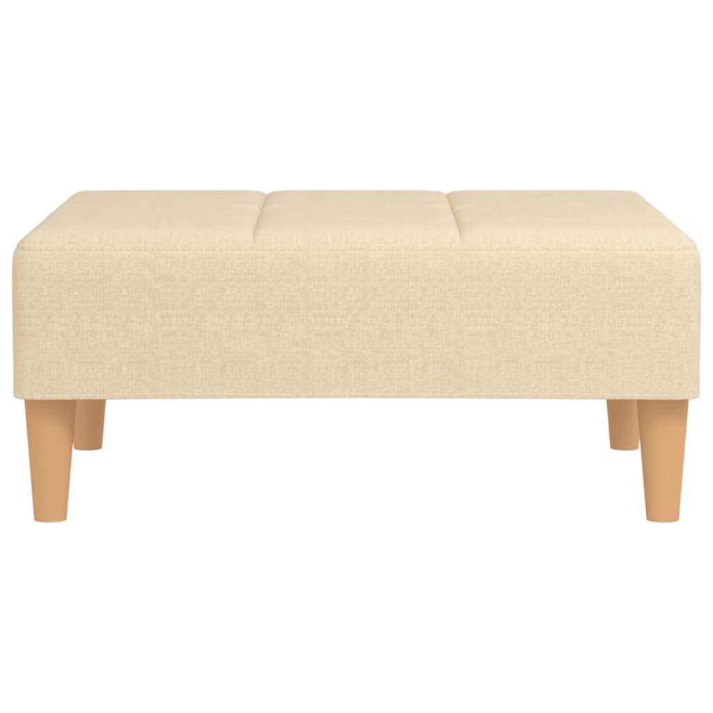 

vidaXL Voetenbank 78x56x32 cm stof crèmekleurig