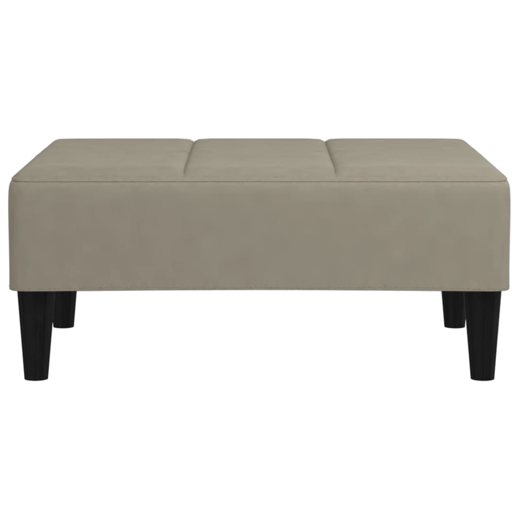 

vidaXL Voetenbank 78x56x32 cm fluweel lichtgrijs