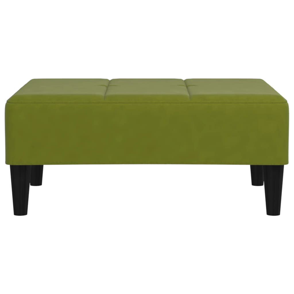 

vidaXL Voetenbank 78x56x32 cm fluweel lichtgroen