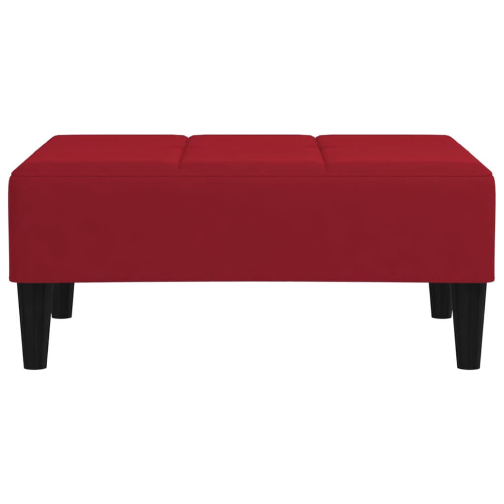 vidaXL Repose-pied Rouge bordeaux 78x56x32 cm Velours