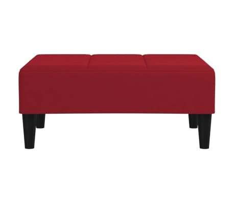 vidaXL Repose-pied Rouge bordeaux 78x56x32 cm Velours