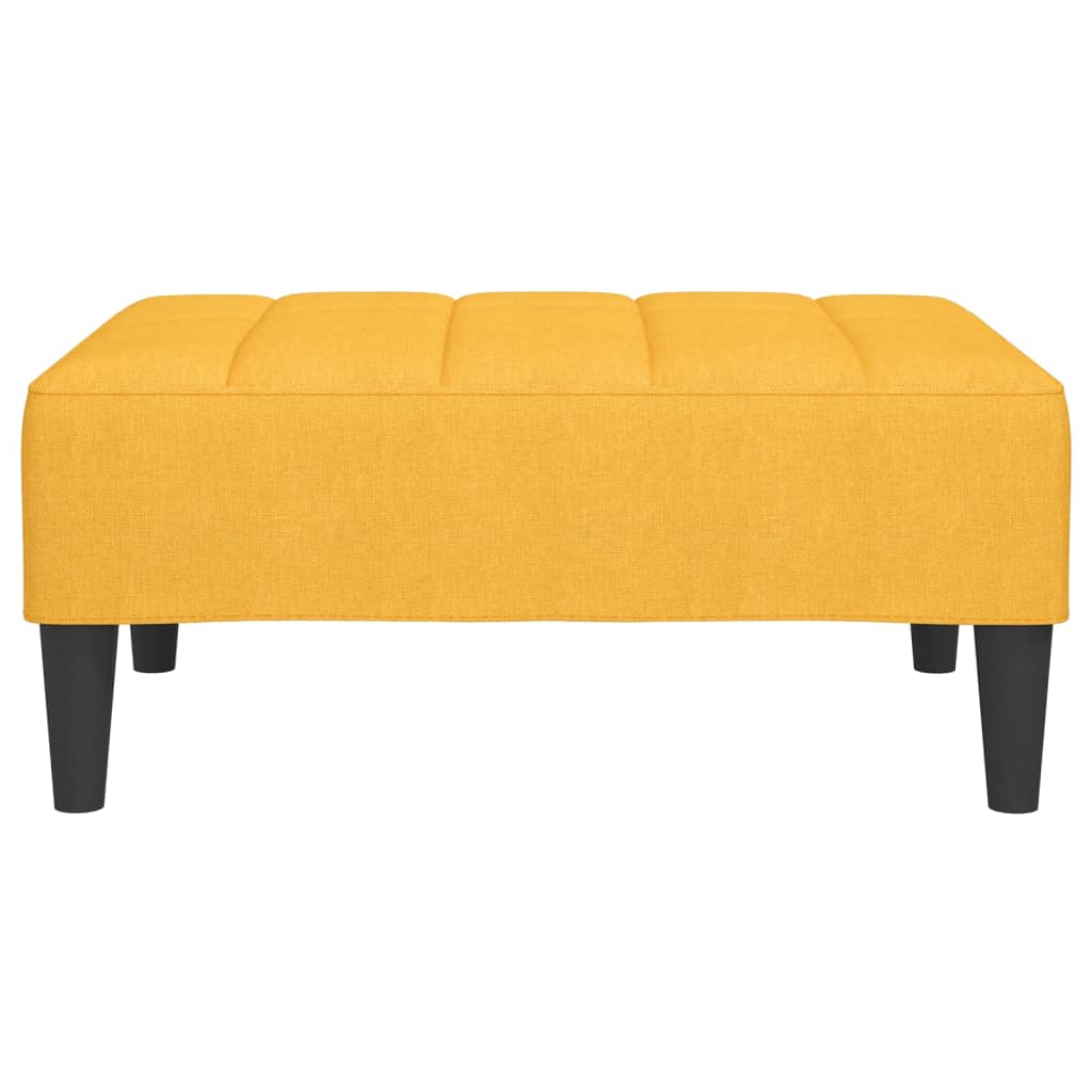 vidaXL Apoio de pés 78x56x32 cm tecido amarelo