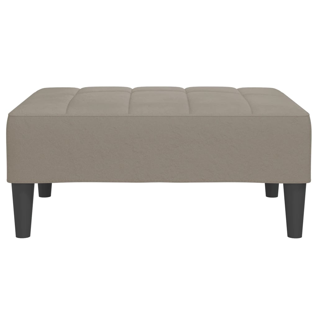 

vidaXL Voetenbank 78x56x32 cm fluweel lichtgrijs