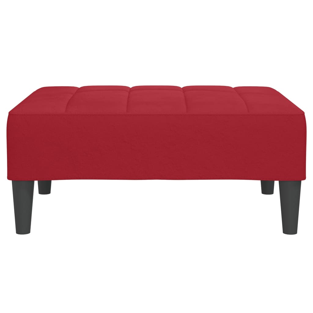 

vidaXL Voetenbank 78x56x32 cm fluweel wijnrood