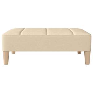 vidaXL Υποπόδιο Κρεμ 78 x 56 x 32 εκ. Υφασμάτινο