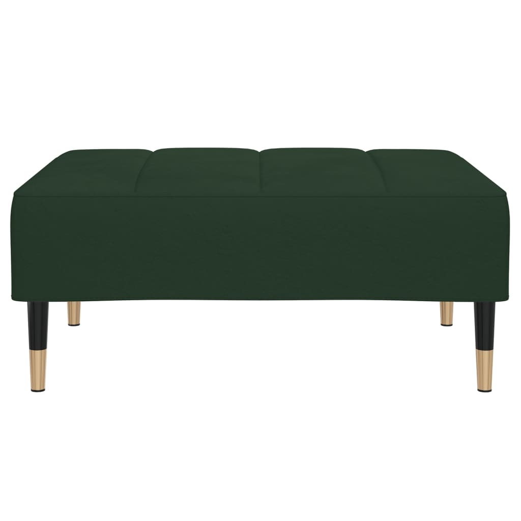 vidaXL Repose-pied Vert foncé 78x56x32 cm Velours