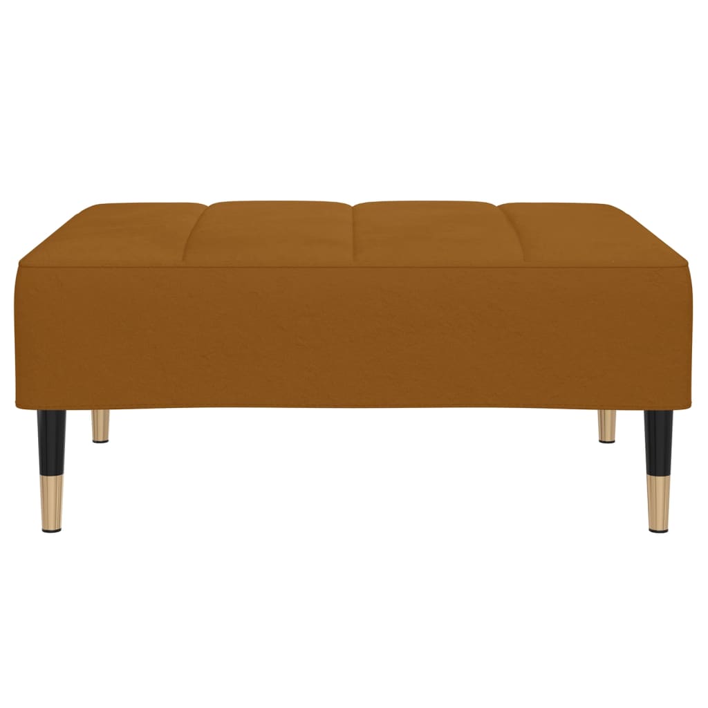 vidaXL Repose-pied Marron 78x56x32 cm Velours