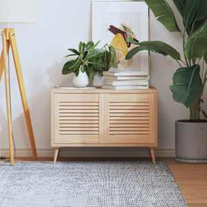 Vrata za omarico z letvicami 2 kosa 39,5x39,4 cm trdna borovina