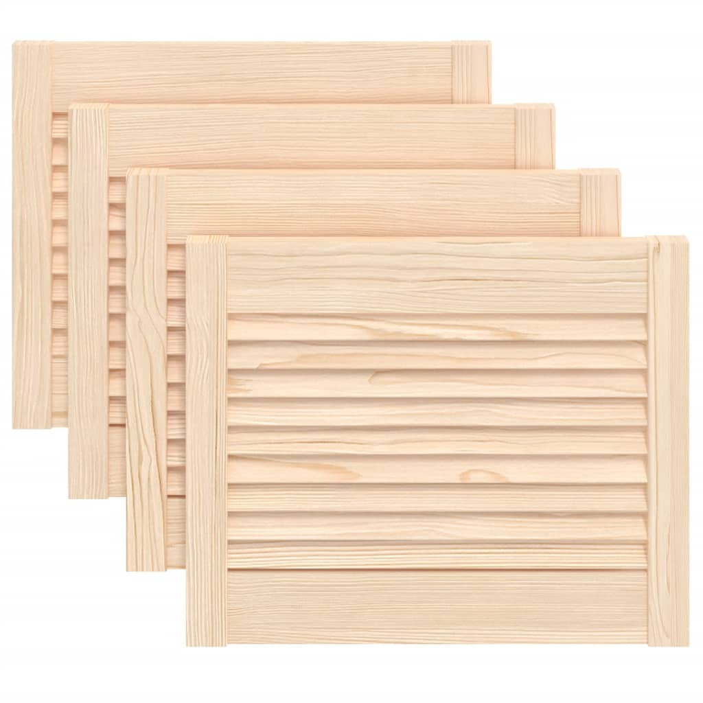 Uși lamelare, 4 buc., 39,5×49,4 cm, lemn masiv de pin
