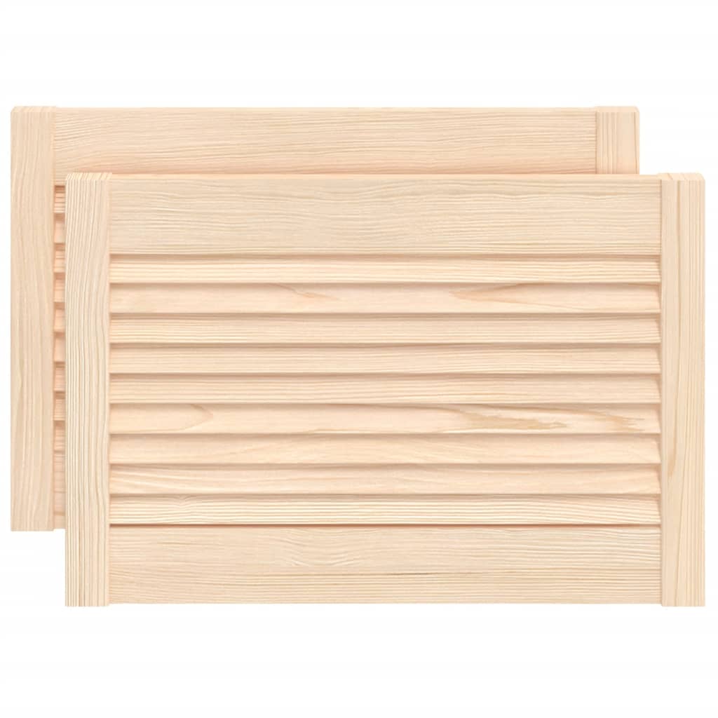Uși lamelare, 2 buc., 39,5×59,4 cm, lemn masiv de pin