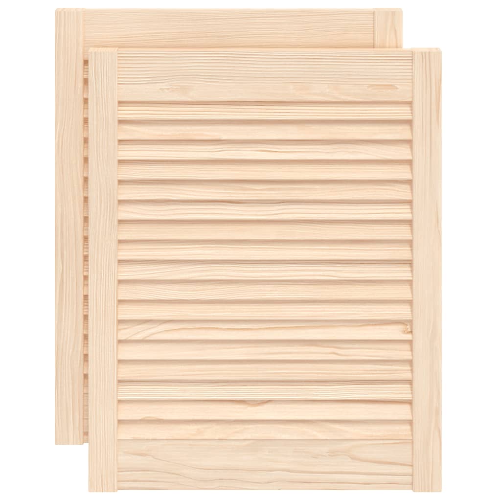 Uși lamelare, 2 buc., 61,5×49,4 cm, lemn masiv de pin