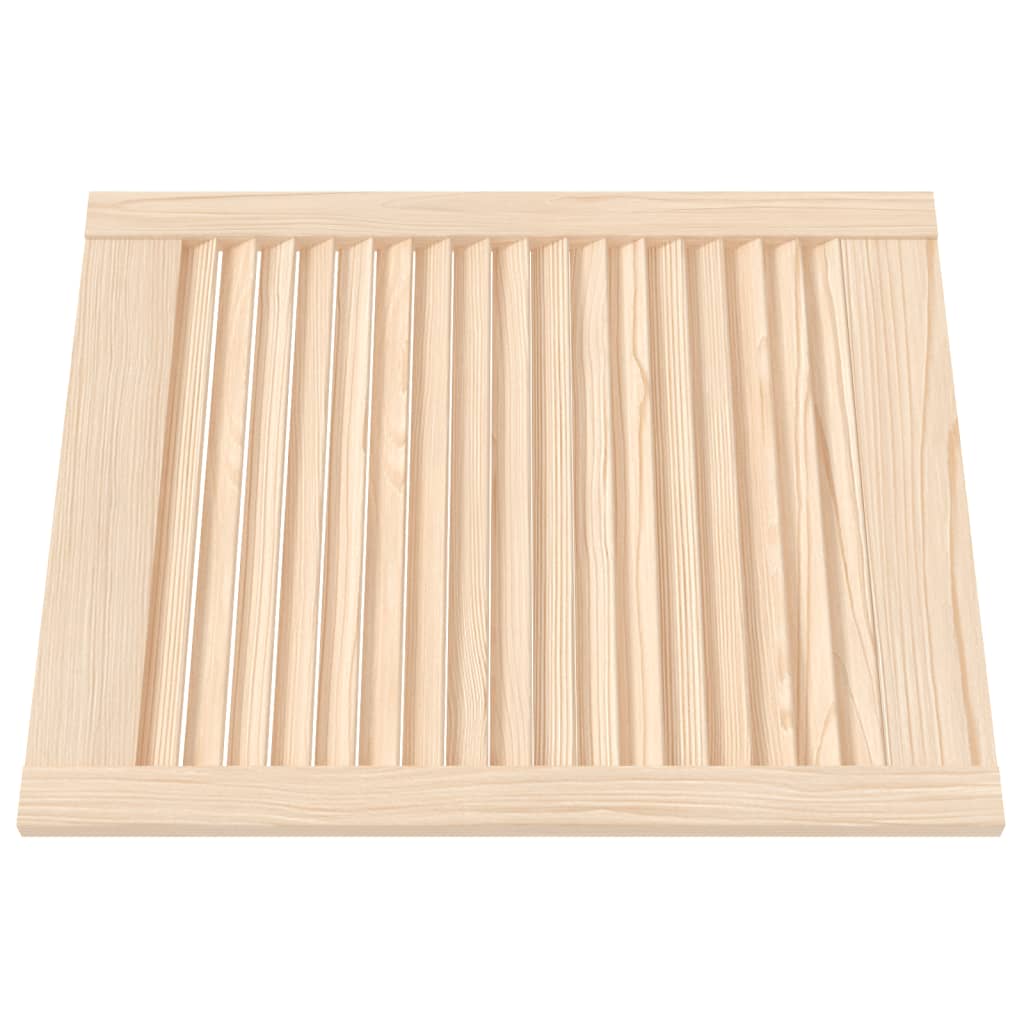 vidaXL Kastdeuren met lamellen 2 st 61,5x49,4 cm massief grenenhout afbeelding