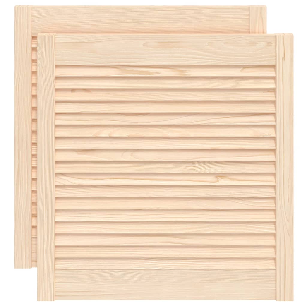 Uși lamelare, 2 buc., 61,5×59,4 cm, lemn masiv de pin