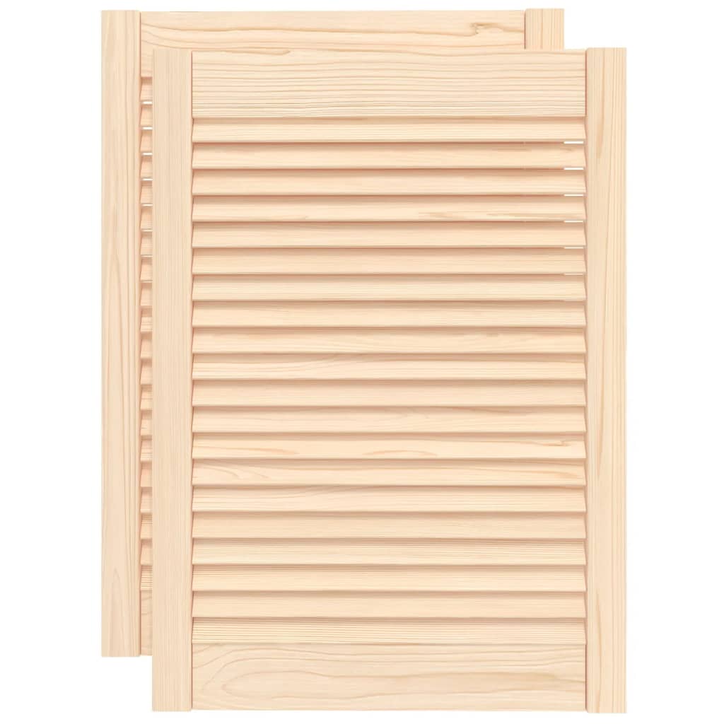 Uși lamelare, 2 buc., 69×49,4 cm, lemn masiv de pin