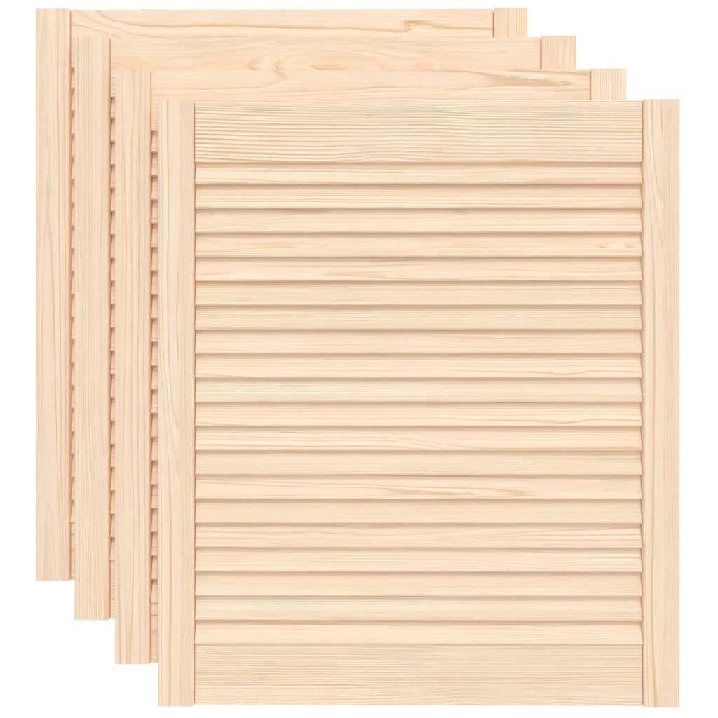Uși lamelare, 4 buc., 69×59,4 cm, lemn masiv de pin