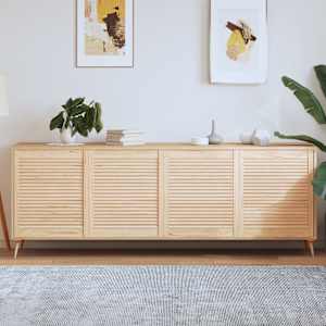 Vrata za omarico z letvicami 4 kosi 69x59,4 cm trdna borovina