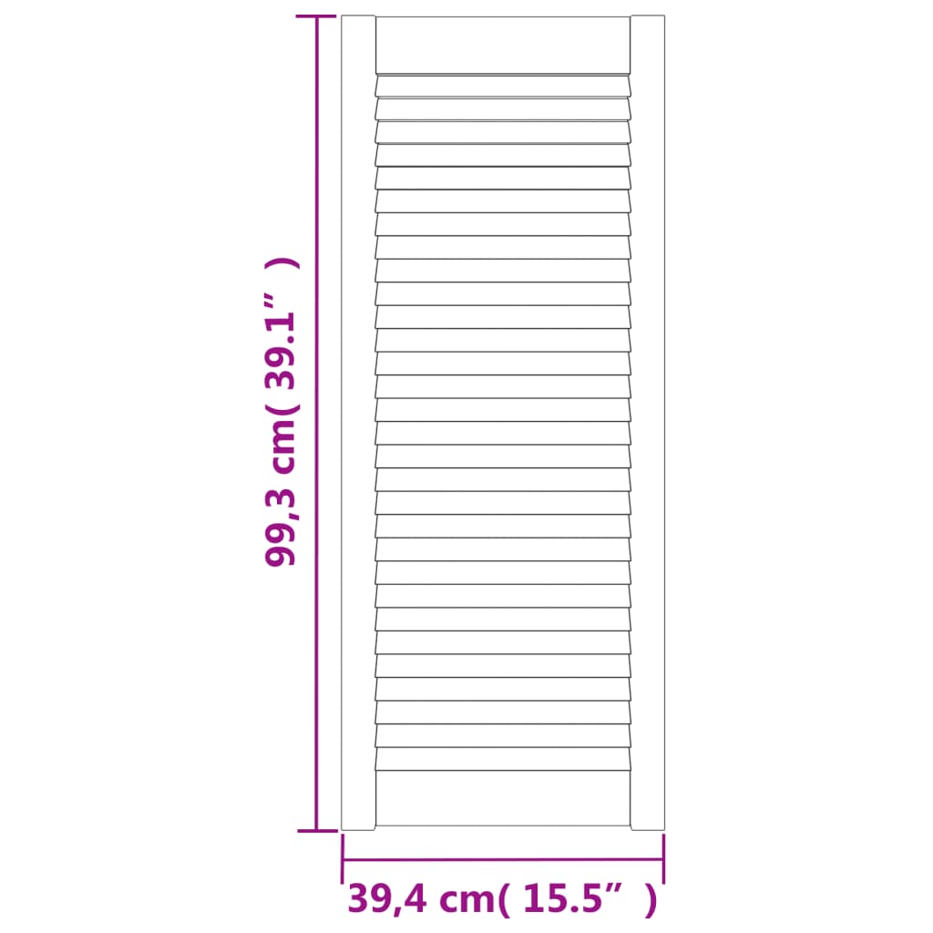 2 db tömör fenyőfa zsaluzott ajtó 99,3 x 39,4 cm 