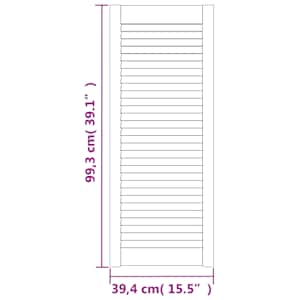 Nábytková dvířka lamelový design 2 ks 99,3 x 39,4 cm borovice - obrázek 6