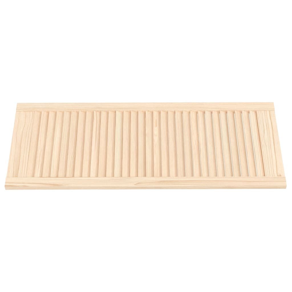 vidaXL 4 db tömör fenyőfa lamellás szekrényajtó 99,3 x 39,4 cm