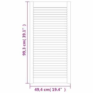 Nábytková dvířka lamelový design 2 ks 99,3 x 49,4 cm borovice - obrázek 6