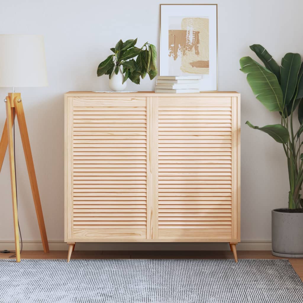 Portes à persiennes 2 pcs Bois de pin massif 99,3x59,4 cm