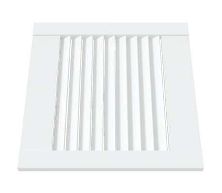 vidaXL Πορτάκια με Περσίδες 2 Τεμ. Λευκά 39,5x39,4εκ Μασίφ Ξύλο Πεύκου
