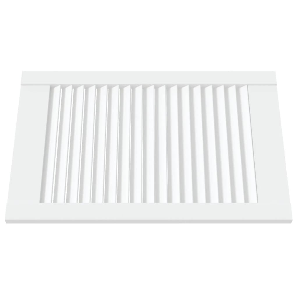 vidaXL Kastdeur met lamellen 61,5x39,4 cm massief grenenhout wit afbeelding