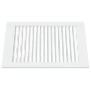 vidaXL Vrata za omarico z letvicami bela 61,5x39,4 cm trdna borovina