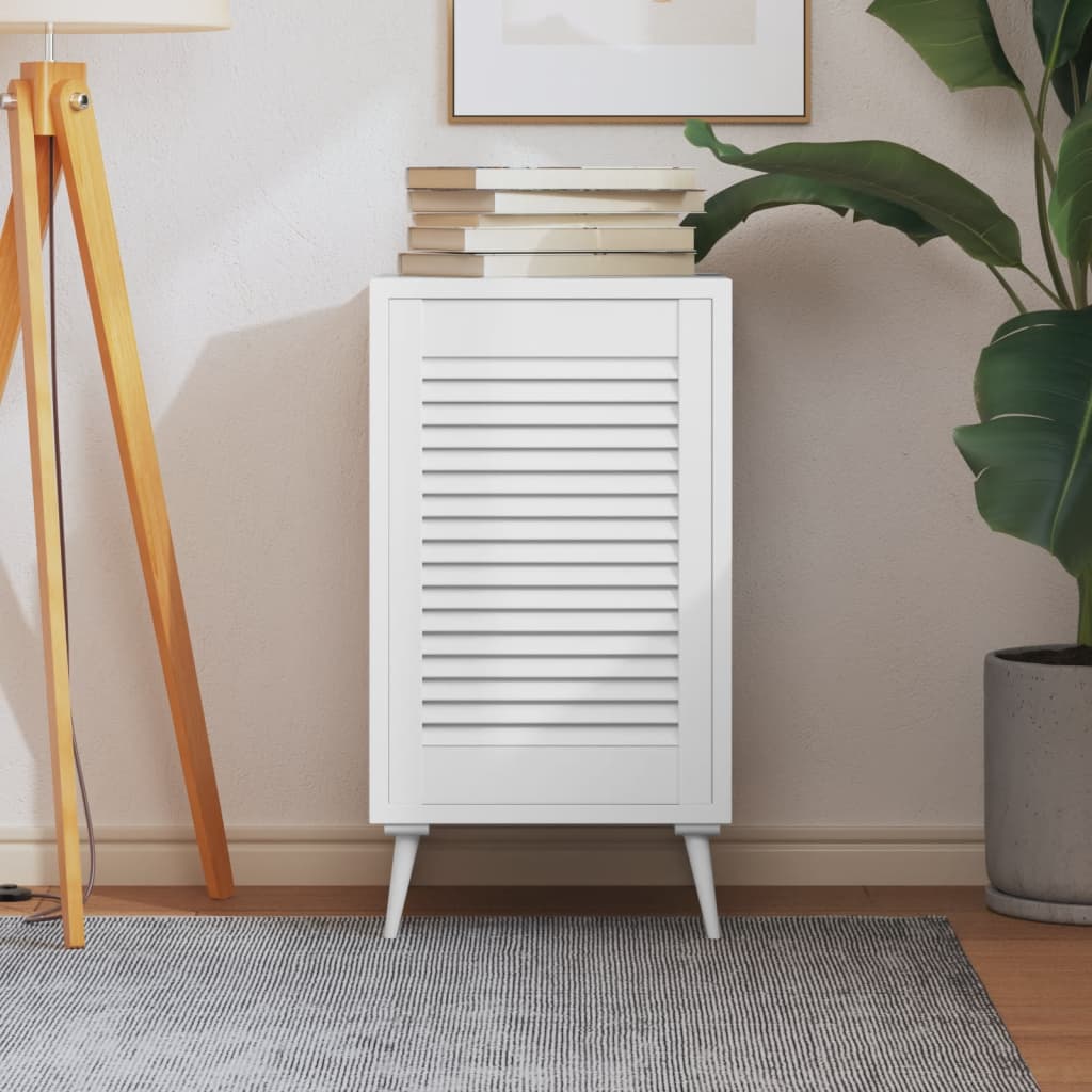 Porte à persiennes Bois de pin massif Blanc 61,5x39,4 cm