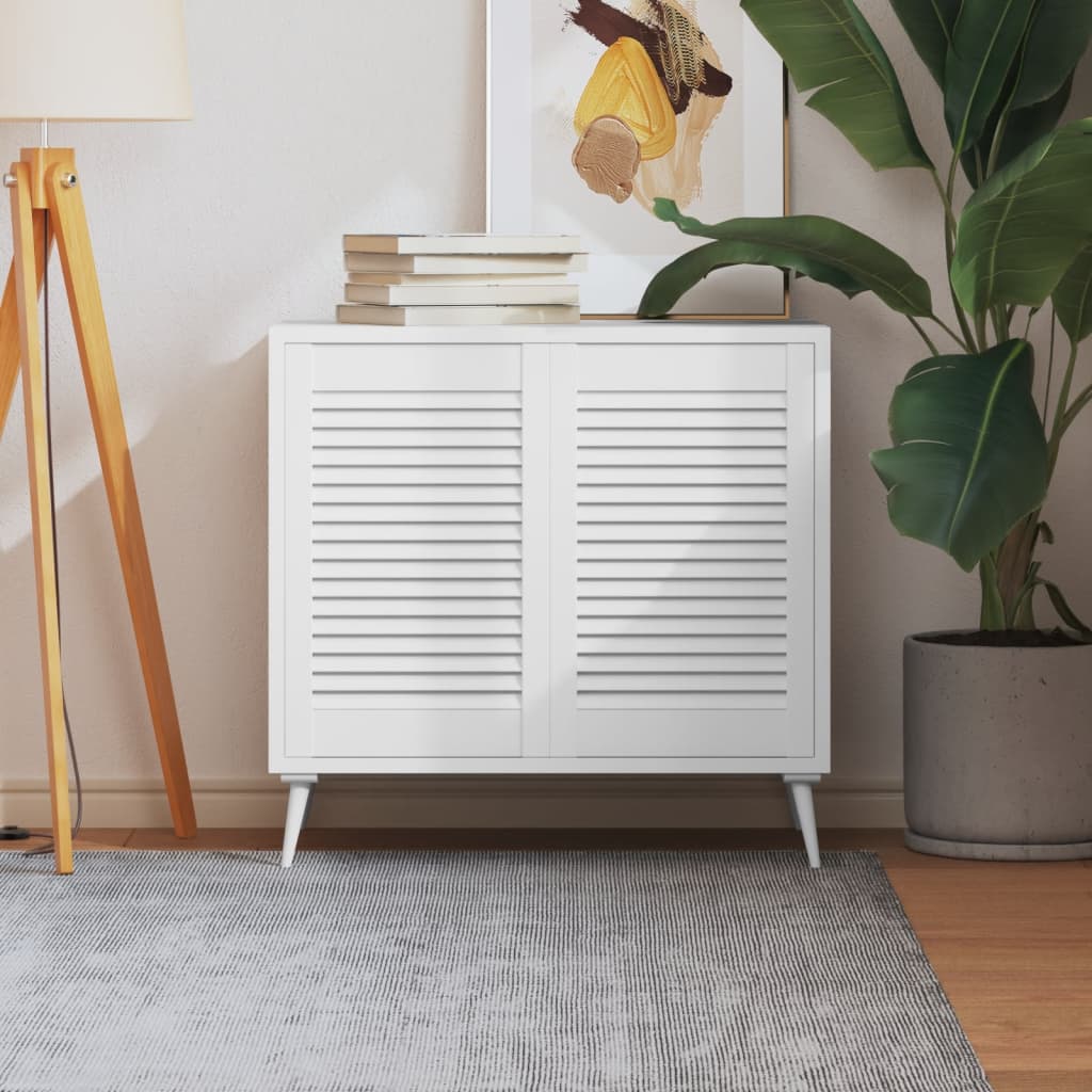 Portes à persiennes 2 pcs Bois de pin massif Blanc 61,5x39,4 cm