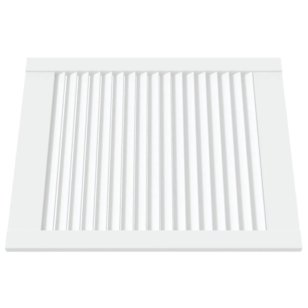 vidaXL Kastdeuren met lamellen 2 st 61,5x49,4 cm grenenhout wit afbeelding