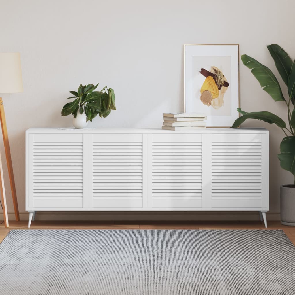 Portes à persiennes 4 pcs Bois de pin massif Blanc 61,5x49,4 cm