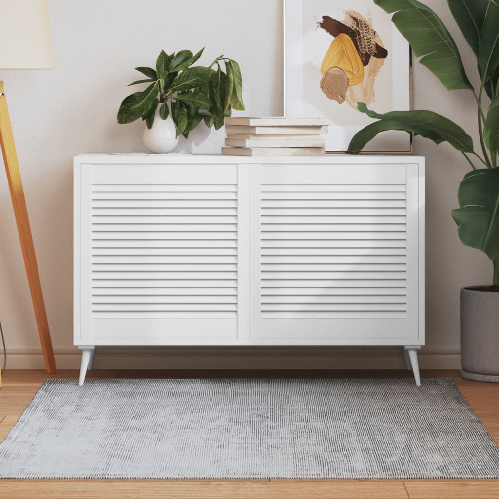 Portes à persiennes 2 pcs Bois de pin massif Blanc 61,5x59,4 cm