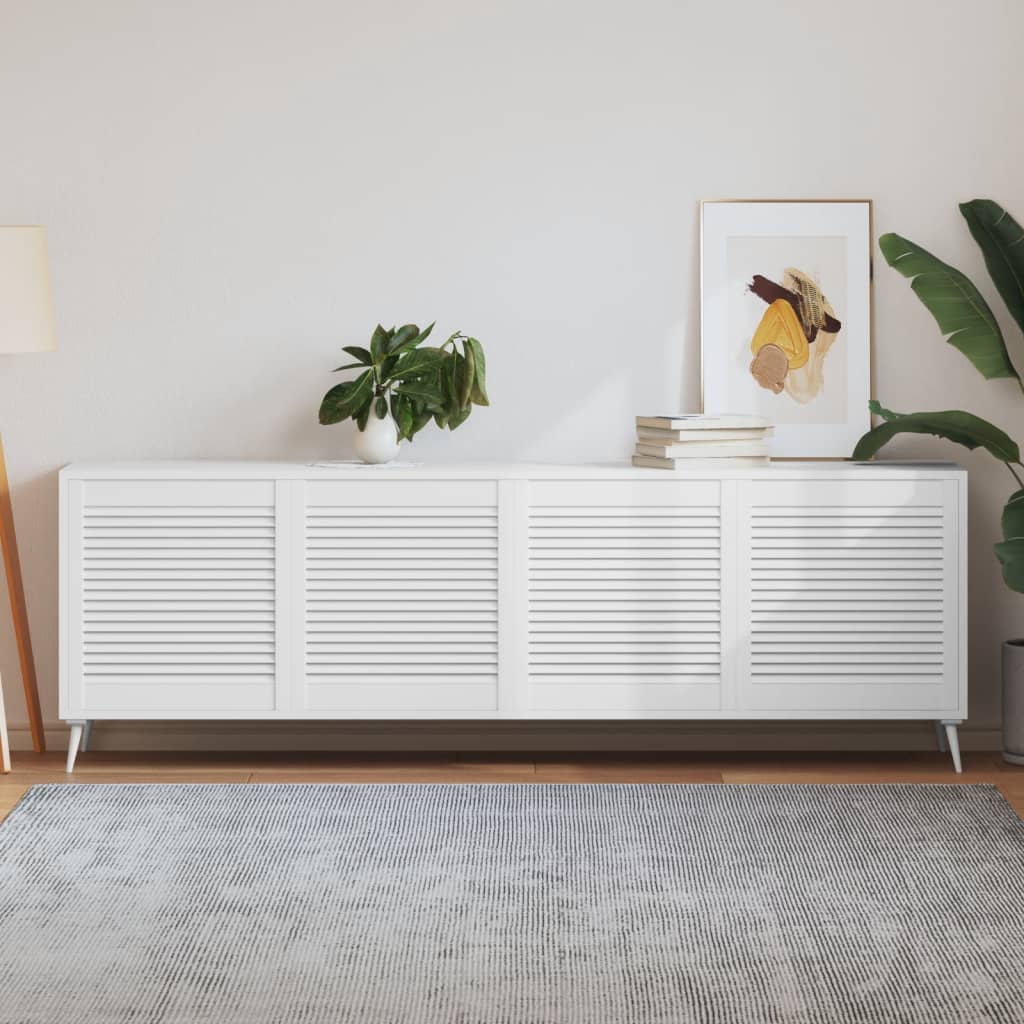 Portes à persiennes 4 pcs Bois de pin massif Blanc 61,5x59,4 cm