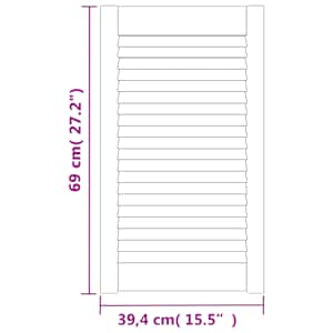 Nábytková dvířka lamelový design 2 ks bílá 69x39,4 cm borovice - obrázek 6