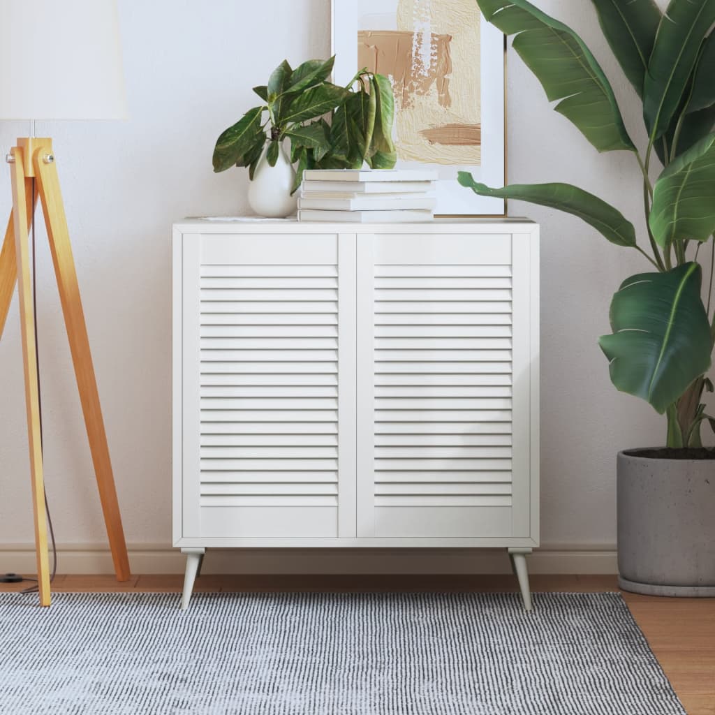 Portes à persiennes 2 pcs Bois de pin massif Blanc 69x39,4 cm