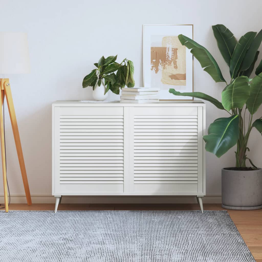 Portes à persiennes 2 pcs Bois de pin massif Blanc 69x59,4 cm