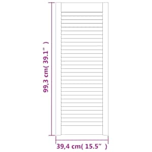 Nábytková dvířka lamelový design 2 ks bílá 99,3x39,4cm borovice - obrázek 6