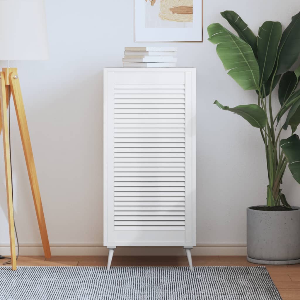 Porte à persiennes Bois de pin massif Blanc 99,3x49,4 cm