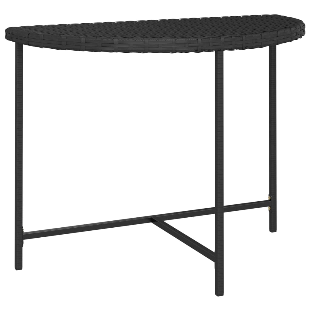 

vidaXL Patio Table Black 39.4"x19.7"x29.5" Poly Rattan
