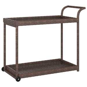 vidaXL sahtliga baarik&auml;ru, pruun, 100 x 45 x 83 cm, pol&uuml;rotang