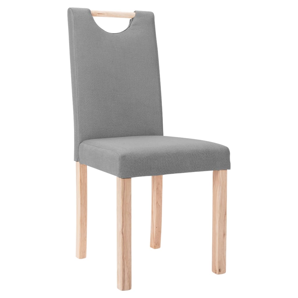

vidaXL Eetkamerstoelen 6 st stof lichtgrijs