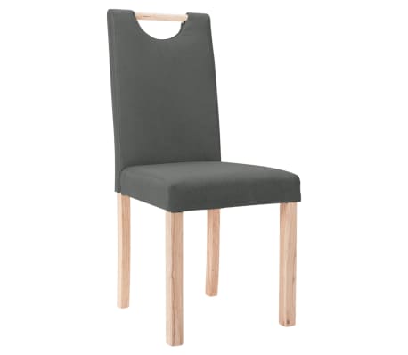 vidaXL Chaises à manger lot de 6 gris foncé tissu